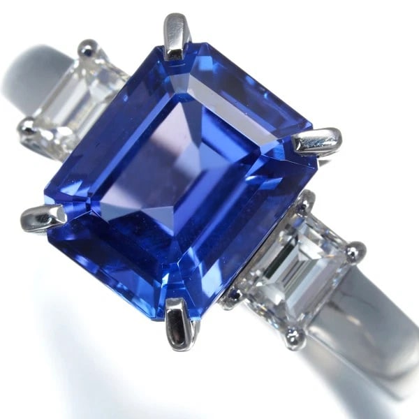 TASAKI RING TANZANITE DIAMOND 900 PLATINUM (1 of 3)