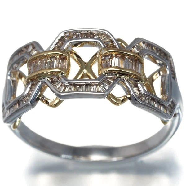 DIAMOND BAGUETTE-CUT OPENWORK RING - 2
