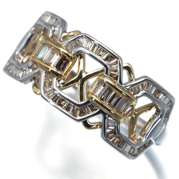 DIAMOND BAGUETTE-CUT OPENWORK RING - 3