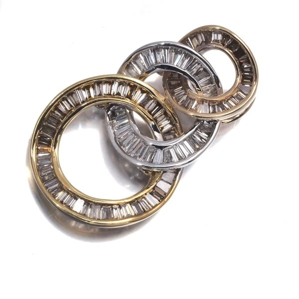 DIAMOND TAPERED-CUT 3COLOR PENDANT (1 of 2)