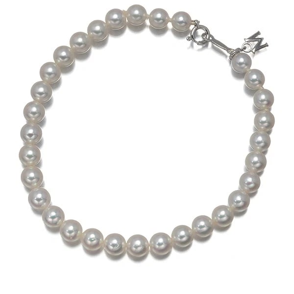 MIKIMOTO BRACELET AKOYA PEARL 18K 750 WHITE GOLD: Mikimoto Bracelet Akoya Pearl 18K 750 White Gold Brand: MIKIMOTO Type: Bracelet Material: 18K / 750 / White Gold Color: None Size: Inner circumference: 16.5cm Accessories: None Accessories
