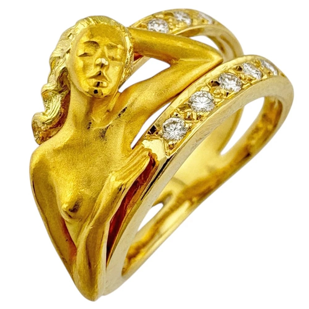 CARRERA Y CARRERA RING K18 YELLOW GOLD DIAMOND: Carrera y Carrera Ring K18 yellow gold diamond Brand: Carrera y Carrera Type: Ring Material: K18 yellow gold Main Stone/Creation Natural Color: gold Size: US 6 1/8 Accessories: None Access