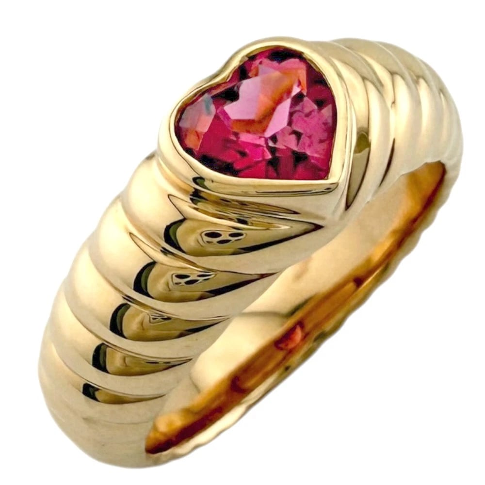 TIFFANY&CO. RING K18 YELLOW GOLD PINK: TIFFANY&Co. Ring K18 yellow gold Pink Brand: Tiffany&co. Type: Ring Material: K18 yellow gold Main Stone/Creation Pink tourmaline Color: gold Size: US 5 Accessories: None Accessories Notic