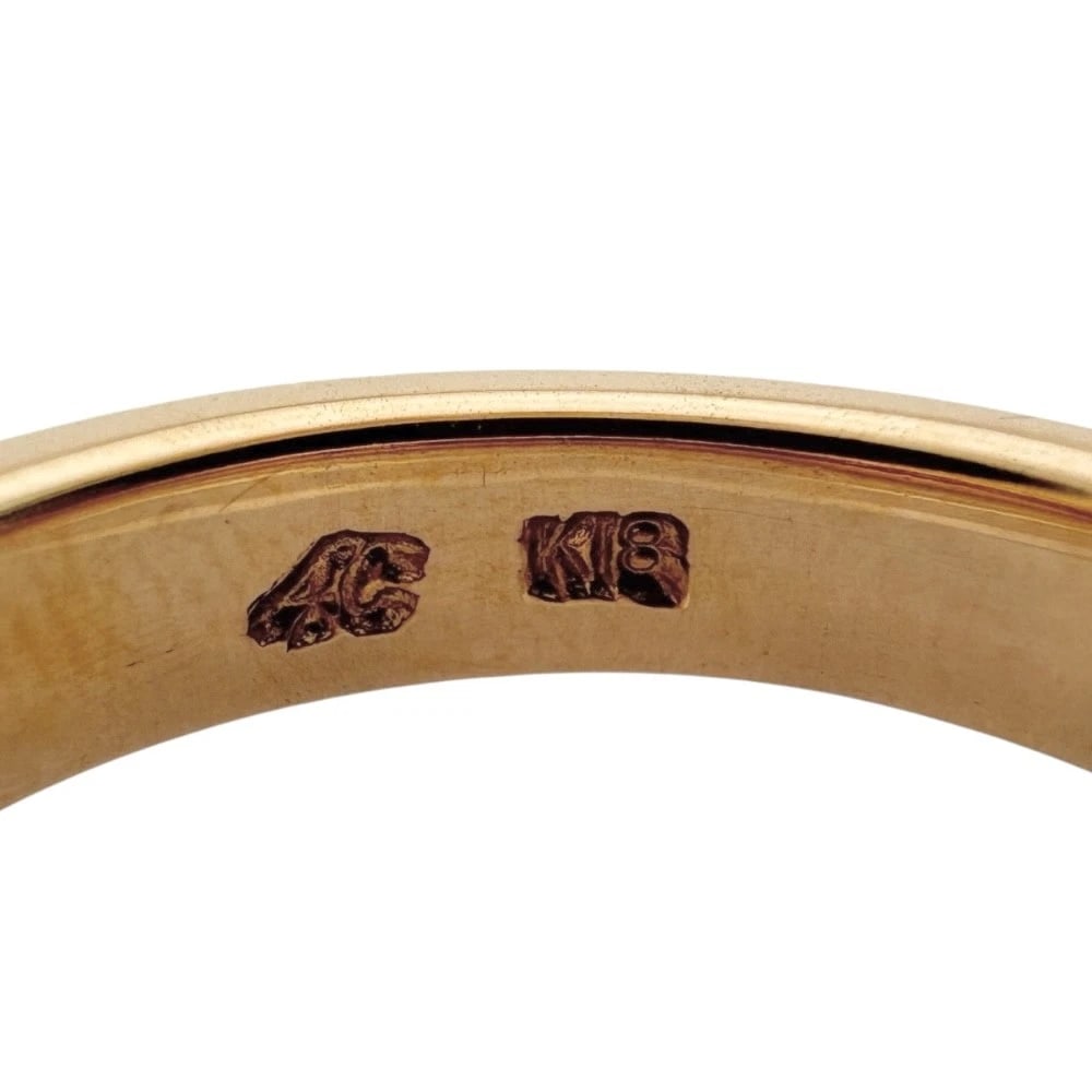 RING K18 YELLOW GOLD RUBY PINK - 6