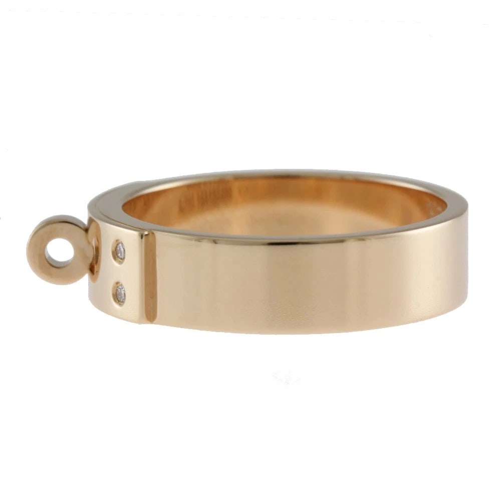 HERMES RING K18 PINK GOLD DIAMOND KELLY DIAMOND: HERMES Ring K18 Pink Gold diamond kelly diamond Brand: HERMES Type: Ring Material: K18 Pink Gold Main Stone/Creation Natural Color: gold Size: US 6 Accessories: None Accessories Notice: Wh