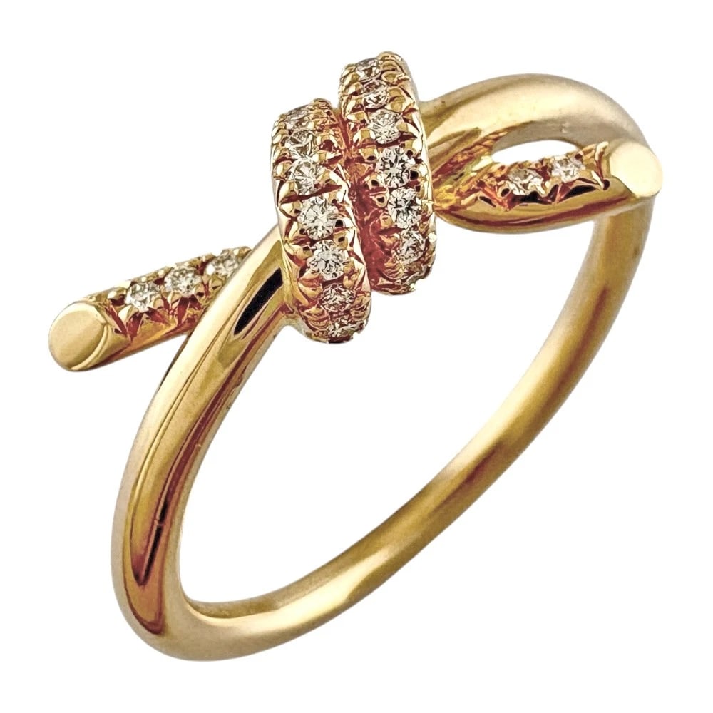 TIFFANY&CO. RING K18 PINK GOLD DIAMOND: TIFFANY&Co. Ring K18 Pink Gold diamond Brand: Tiffany&co. Type: Ring Material: K18 Pink Gold Main Stone/Creation Natural Color: Pink gold Size: US 4 1/2 Accessories: None Accessories Notice: