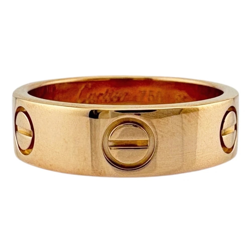 CARTIER RING K18 PINK GOLD: CARTIER Ring K18 Pink Gold Brand: CARTIER Type: Ring Material: K18 Pink Gold Color: Pink gold Size: US 6 1/2 Accessories: None Accessories Notice: When purchasing pre-owned goods, please