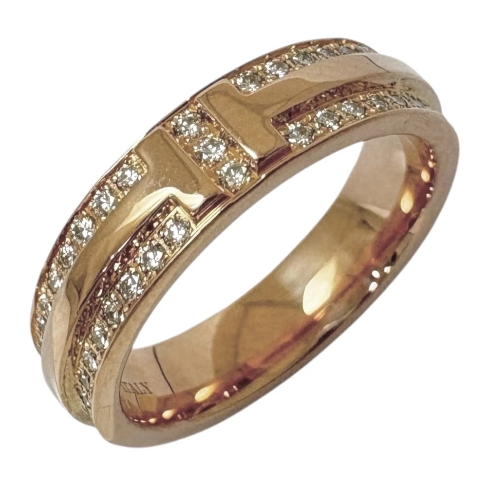 TIFFANY&CO. RING K18 PINK GOLD DIAMOND (1 of 5)