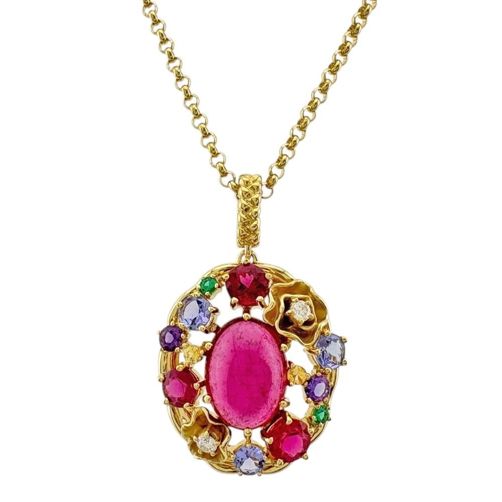 TASAKI NECKLACE K18 YELLOW GOLD DIAMOND: TASAKI Necklace K18 yellow gold diamond Brand: TASAKI Type: Necklace Material: K18 yellow gold Color: gold Size: Size(CM) Total Length:51cm Chain width:2.0mm Top:W21.5mm x H34.0mm Accessories: No