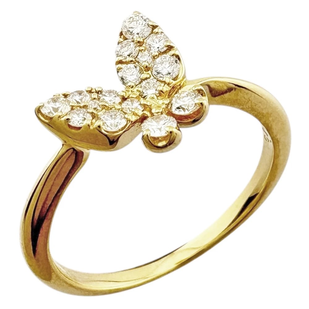 PONTE VECCHIO RING K18 YELLOW GOLD DIAMOND: Ponte Vecchio Ring K18 yellow gold diamond Brand: Ponte Vecchio Type: Ring Material: K18 yellow gold Main Stone/Creation Natural Color: gold Size: US 5 3/4 Accessories: None Accessories No