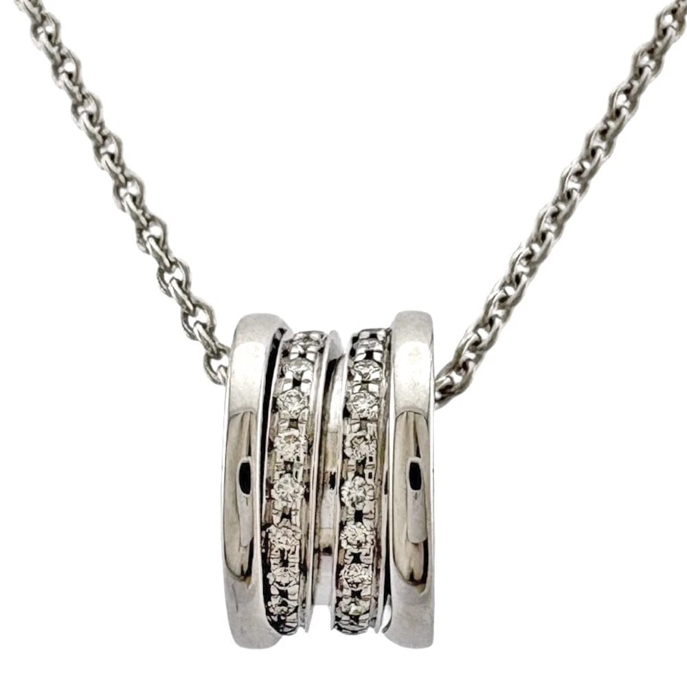 BVLGARI NECKLACE K18 WHITE GOLD DIAMOND (1 of 7)