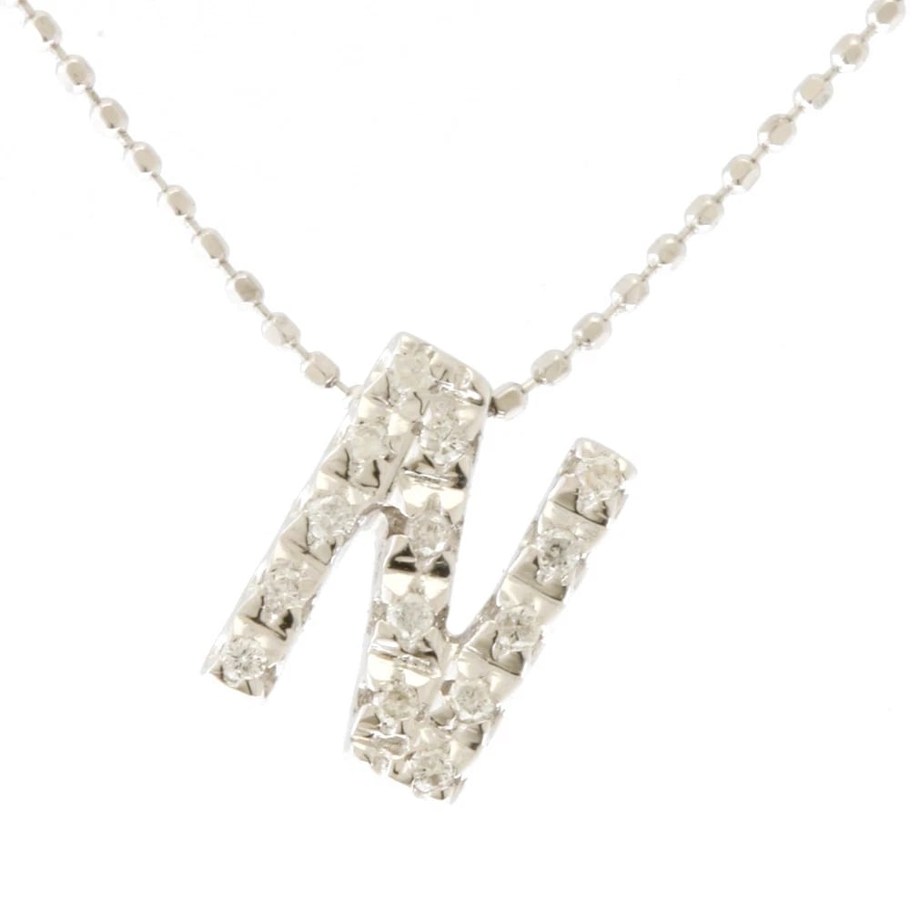 FOLLI FOLLIE NECKLACE K18 WHITE GOLD DIAMOND: Folli Follie Necklace K18 white gold diamond Brand: Folli Follie Type: Necklace Material: K18 white gold Main Stone/Creation Natural Color: Silver Size: Size(CM) Total Length:40cm Chain width:0.6m