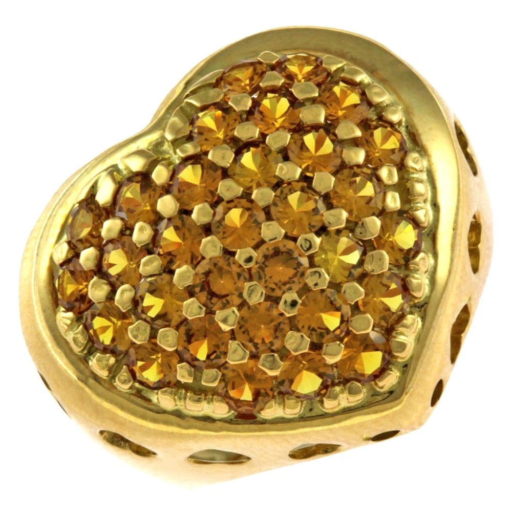 PONTE VECCHIO RING K18 YELLOW GOLD SAPPHIRE HEART (1 of 6)