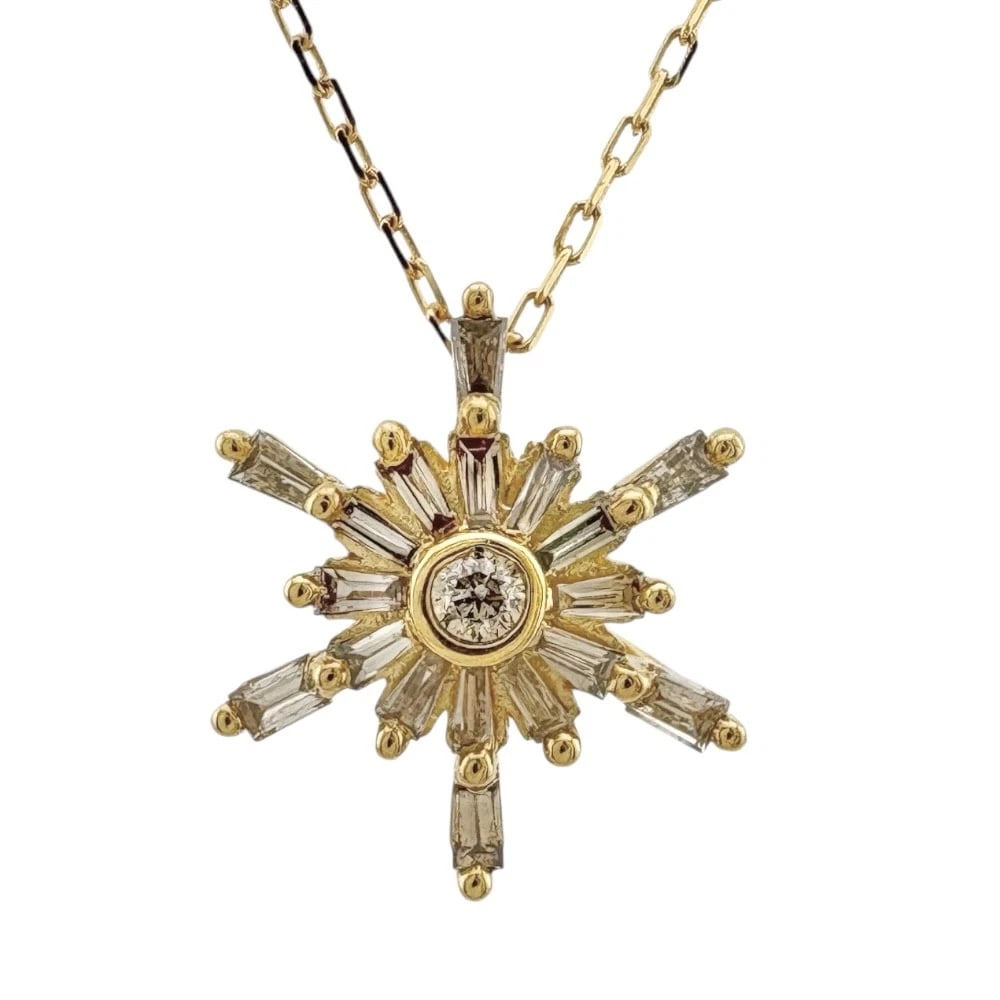 NECKLACE K18 YELLOW GOLD DIAMOND (1 of 4)