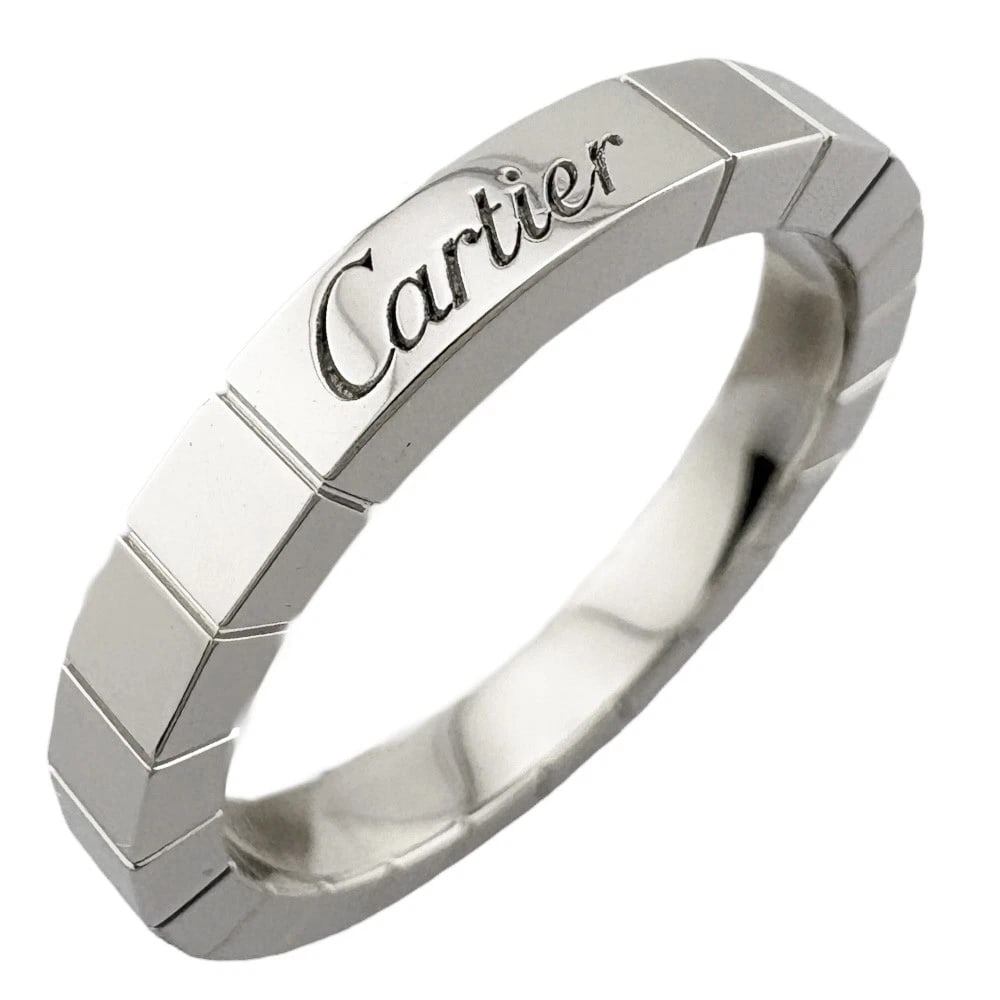 CARTIER RING K18 WHITE GOLD LANIERE: CARTIER Ring K18 white gold Laniere Brand: CARTIER Type: Ring Material: K18 white gold Color: Silver Size: US 8 Accessories: None Accessories Notice: When purchasing pre-owned goods, please