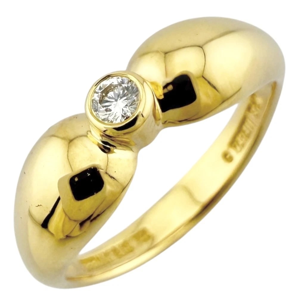 RING K18 YELLOW GOLD DIAMOND DROP: Ring K18 yellow gold diamond drop Brand: Unbranded Type: Ring Material: K18 yellow gold Main Stone/Creation Natural Color: gold Size: US 5 Accessories: None Accessories Notice: When