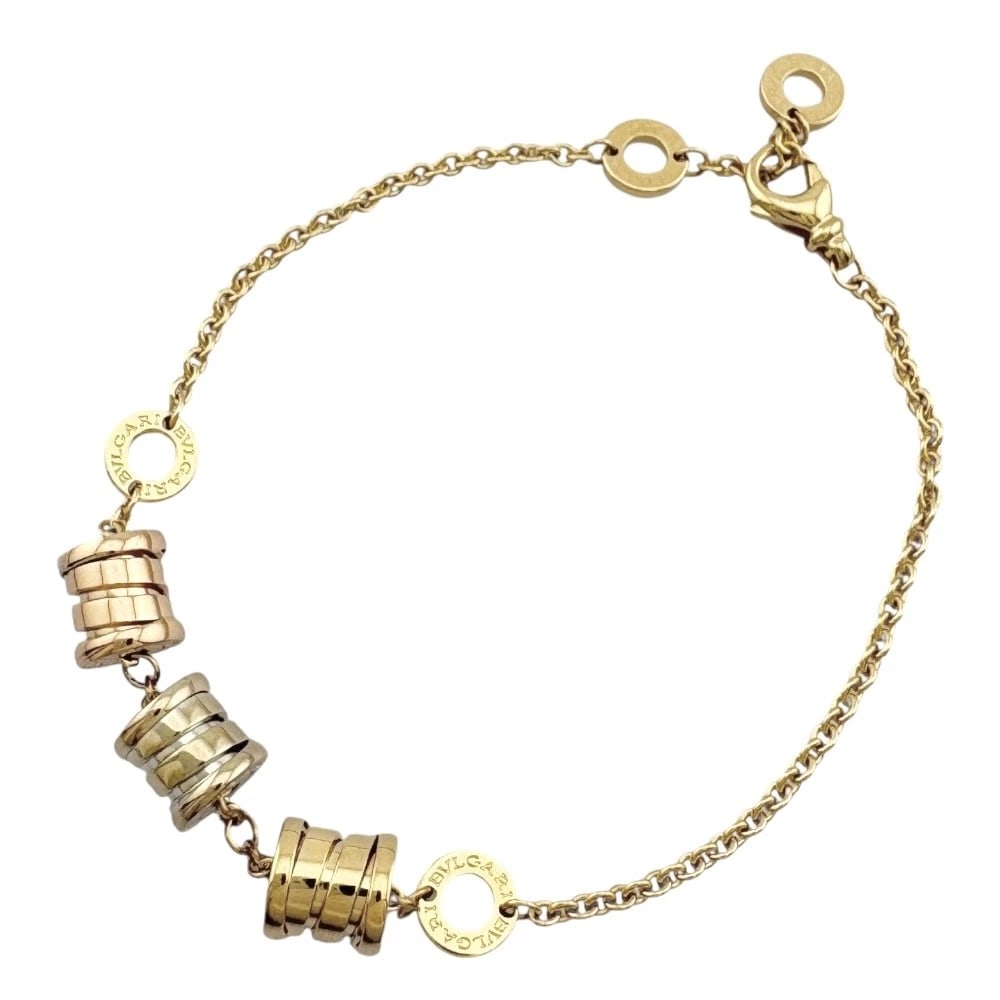 BVLGARI BRACELET K18 YELLOW GOLD K18 WHITE GOLD: BVLGARI Bracelet K18 yellow gold K18 white gold Brand: BVLGARI Type: Bracelet Material: K18 yellow gold Color: Silver / Pink Gold Size: Size(CM) Total Length:19cm High limit:6.0mm Chain