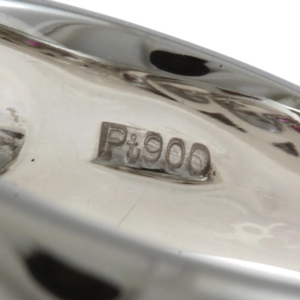 RING PT900PLATINUM RUBY DIAMOND - 6