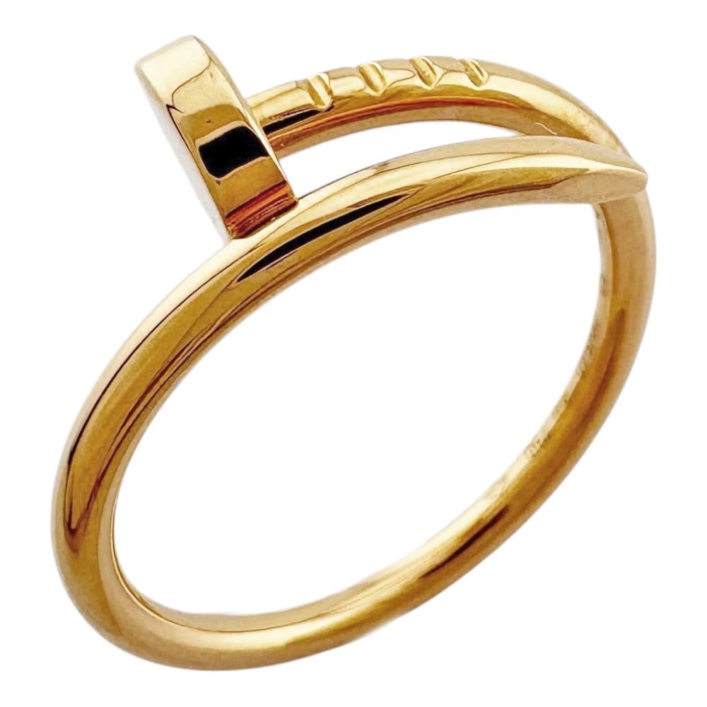 CARTIER RING K18 PINK GOLD: CARTIER Ring K18 Pink Gold Brand: CARTIER Type: Ring Material: K18 Pink Gold Color: Pink gold Size: US 5 1/8 Accessories: None Accessories Notice: When purchasing pre-owned goods, please