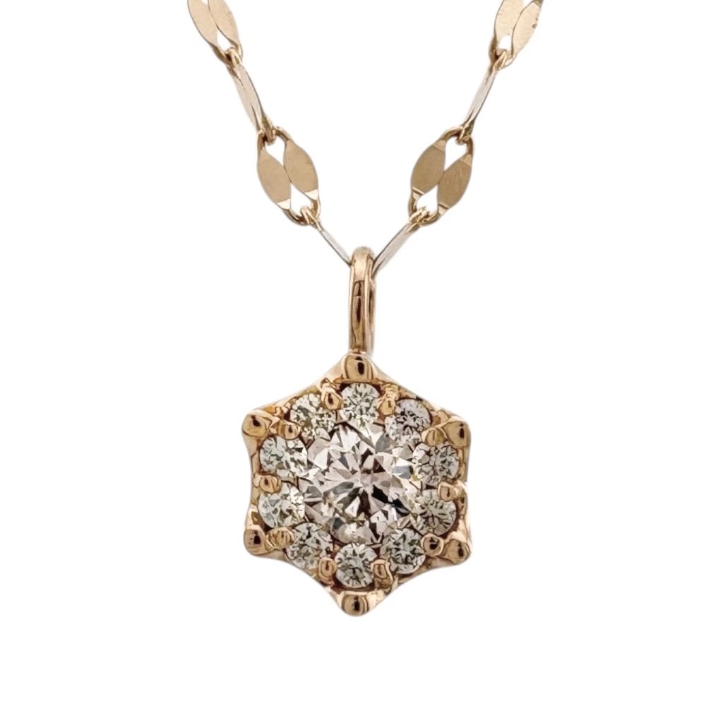 NECKLACE K18 PINK GOLD DIAMOND (1 of 4)