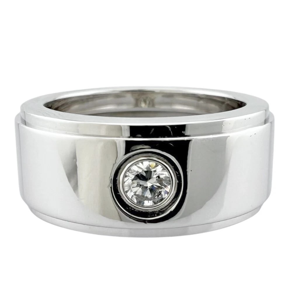 CARTIER RING K18 WHITE GOLD DIAMOND FORTUNE: CARTIER Ring K18 white gold diamond fortune Brand: CARTIER Type: Ring Material: K18 white gold Main Stone/Creation Natural Color: Silver Size: US 4 1/2 Accessories: None Accessories Notice: