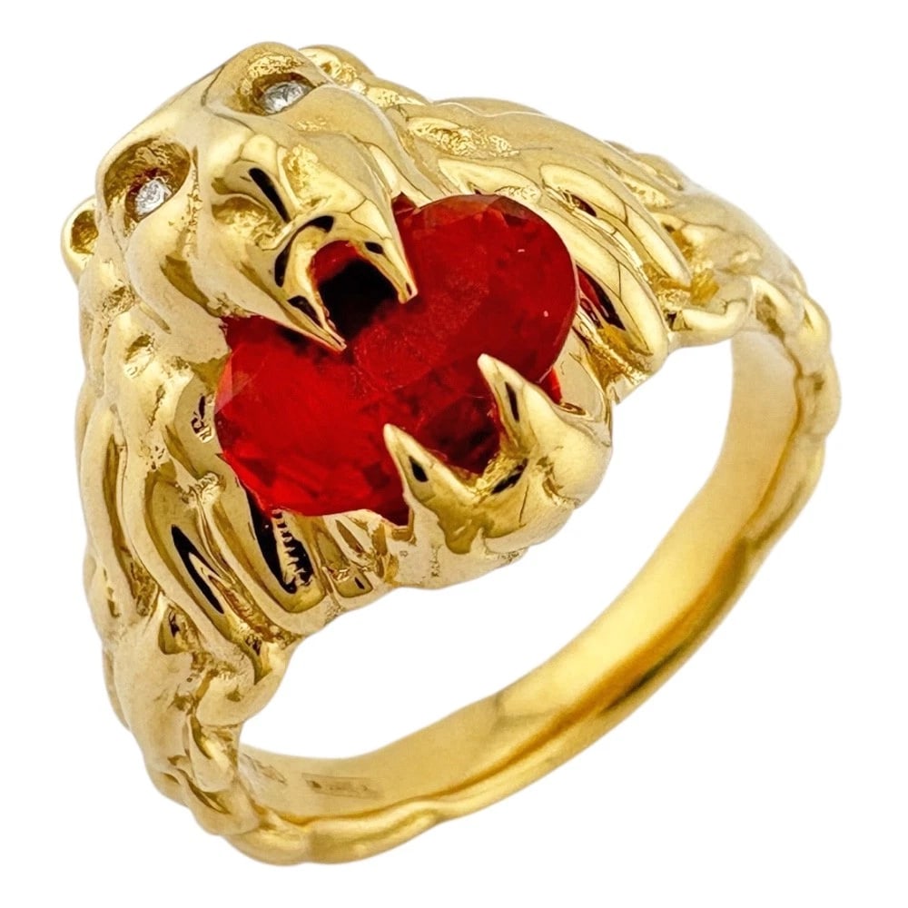 GUCCI RING K18 YELLOW GOLD OPAL DIAMOND: GUCCI Ring K18 yellow gold opal diamond Brand: GUCCI Type: Ring Material: K18 yellow gold Main Stone/Creation opal Color: gold Size: US 4 1/2 Accessories: None Accessories Notice: When pur