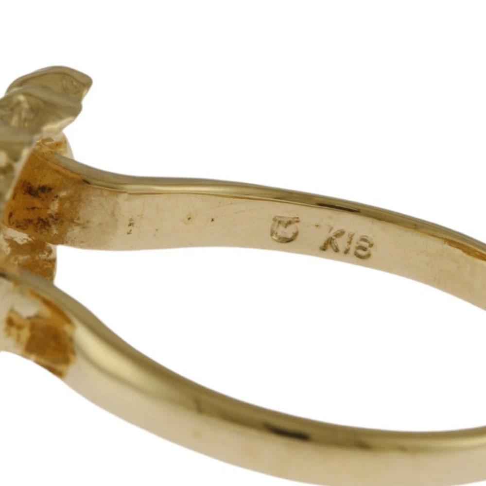 MIKIMOTO RING K18 YELLOW GOLD RUBY - 6