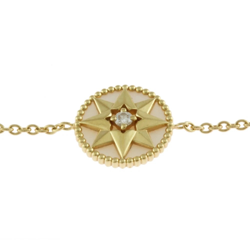 DIOR BRACELET K18 YELLOW GOLD MOTHER OF PEARL DIAMOND (1 of 4)