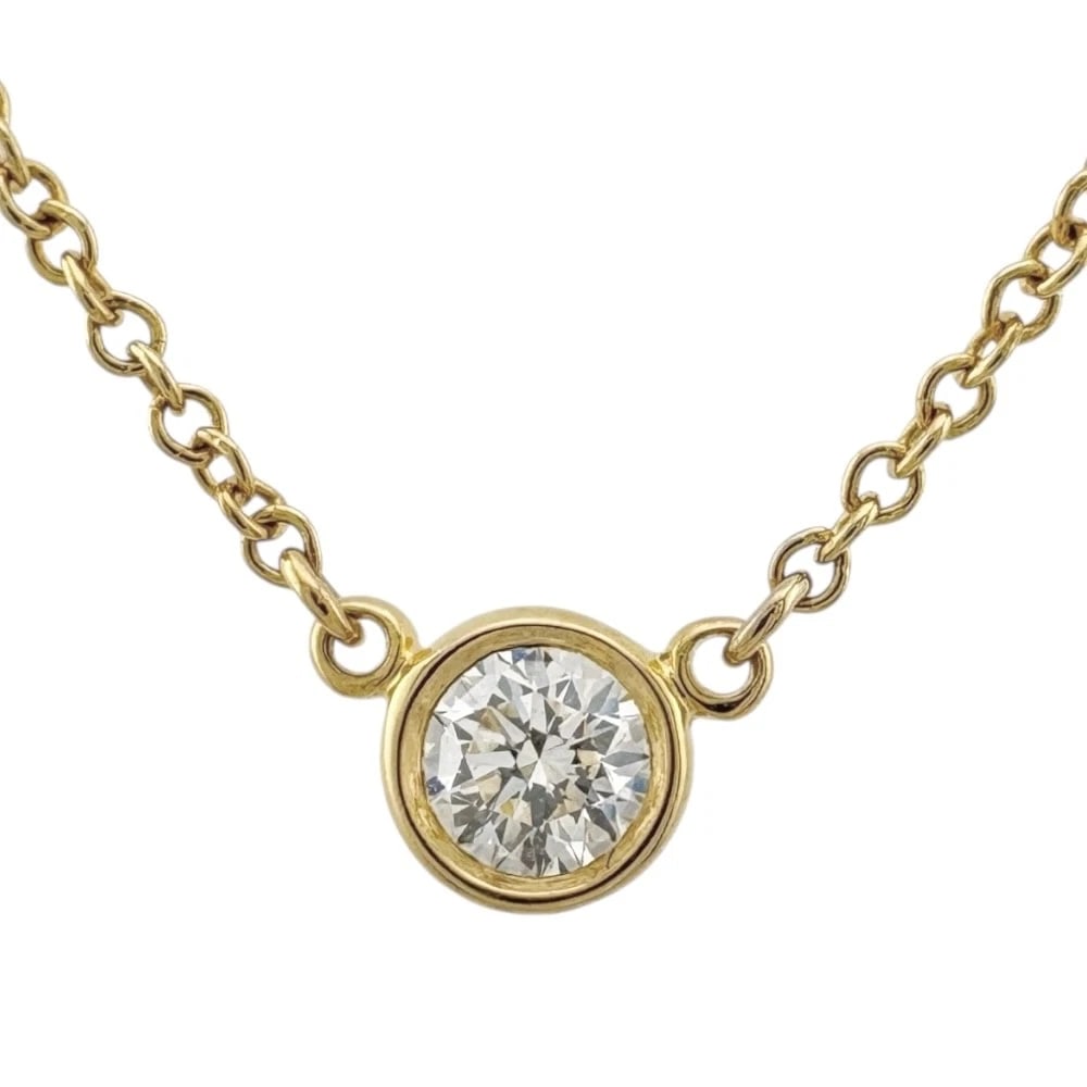TIFFANY&CO. NECKLACE K18 YELLOW GOLD DIAMOND: TIFFANY&Co. Necklace K18 yellow gold diamond Brand: Tiffany&co. Type: Necklace Material: K18 yellow gold Main Stone/Creation Natural Color: gold Size: Size(CM) Total Length:41cm Chain