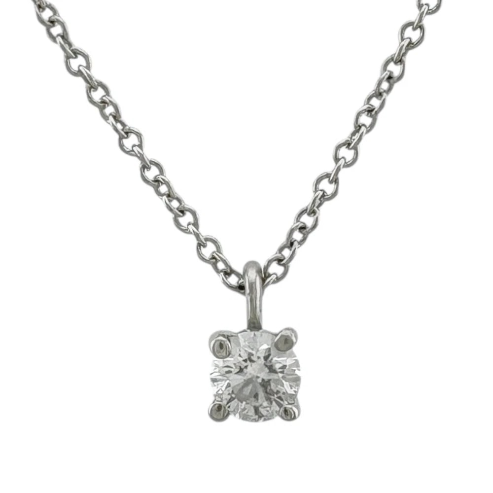 TIFFANY&CO. NECKLACE PT950PLATINUM DIAMOND: TIFFANY&Co. Necklace Pt950Platinum diamond Brand: Tiffany&co. Type: Necklace Material: Pt950Platinum Main Stone/Creation Natural Color: Silver Size: Size(CM) Total Length:41cm Chain width:1.0mm To