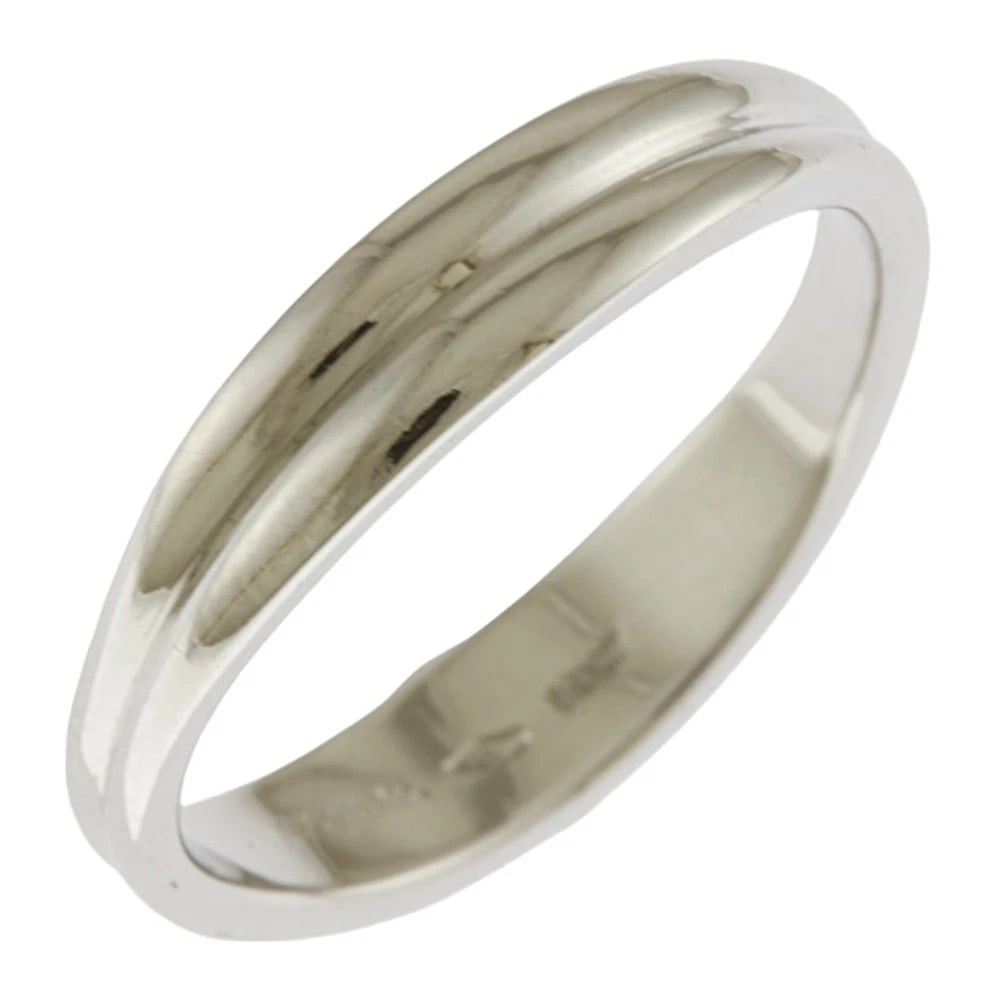 TIFFANY&CO. RING K18 WHITE GOLD DOUBLE WAVE: TIFFANY&Co. Ring K18 white gold Double wave Brand: Tiffany&co. Type: Ring Material: K18 white gold Color: Silver Size: US 6 Accessories: None Accessories Notice: When purchasing pre-owned