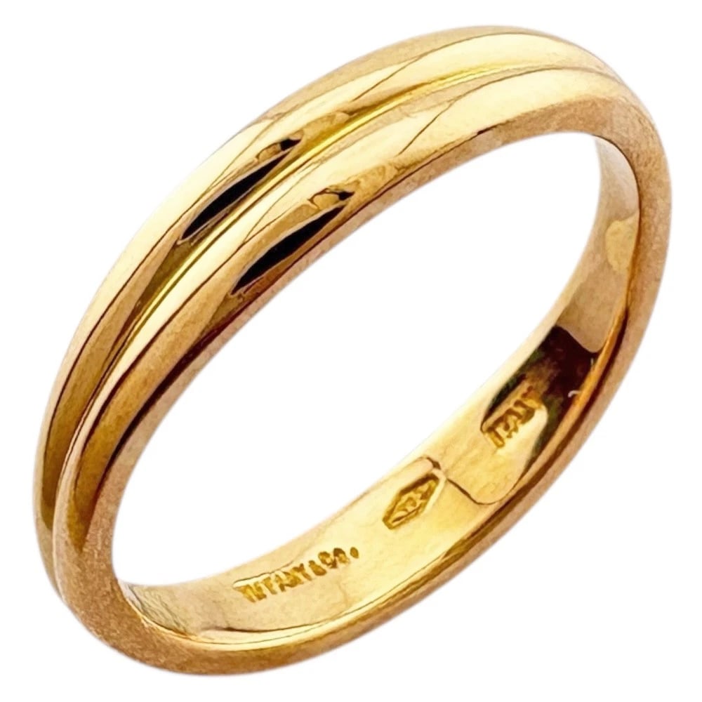 TIFFANY&CO. RING K18 PINK GOLD: TIFFANY&Co. Ring K18 Pink Gold Brand: Tiffany&co. Type: Ring Material: K18 Pink Gold Color: Pink gold Size: US 4 1/2 Accessories: None Accessories Notice: When purchasing pre-owned goods,