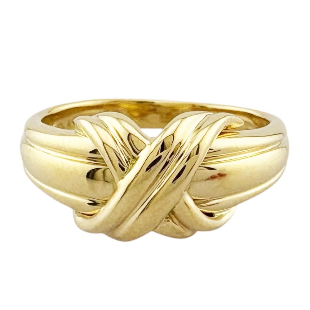 TIFFANY&CO. RING K18 YELLOW GOLD: TIFFANY&Co. Ring K18 yellow gold Brand: Tiffany&co. Type: Ring Material: K18 yellow gold Color: gold Size: US 6 3/4 Accessories: None Accessories Notice: When purchasing pre-owned goods, p