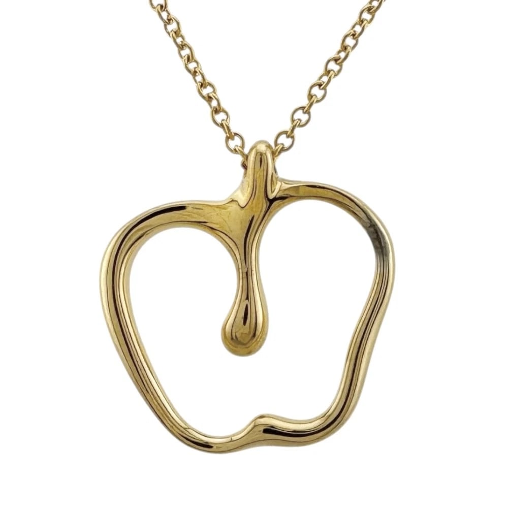 TIFFANY&CO. NECKLACE K18 YELLOW GOLD APPLE (1 of 5)