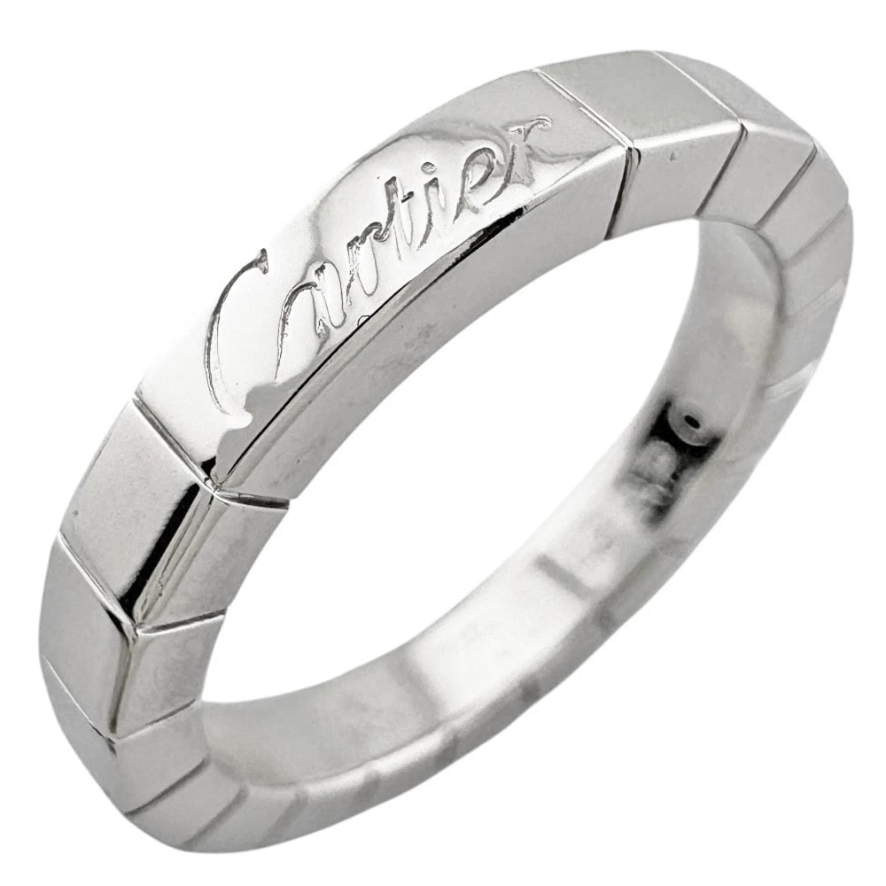 CARTIER RING K18 WHITE GOLD LANIERE: CARTIER Ring K18 white gold Laniere Brand: CARTIER Type: Ring Material: K18 white gold Color: Silver Size: US 5 Accessories: None Accessories Notice: When purchasing pre-owned goods, pleas
