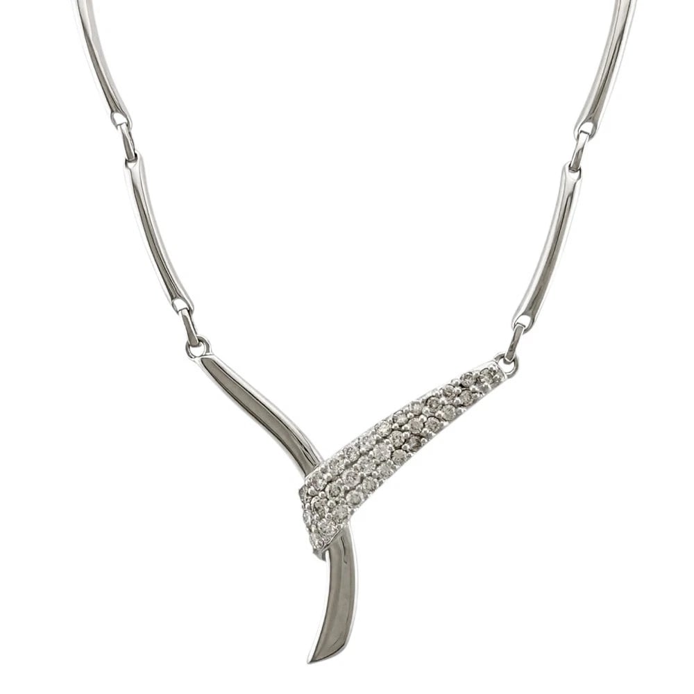 NECKLACE K18 WHITE GOLD DIAMOND (1 of 5)