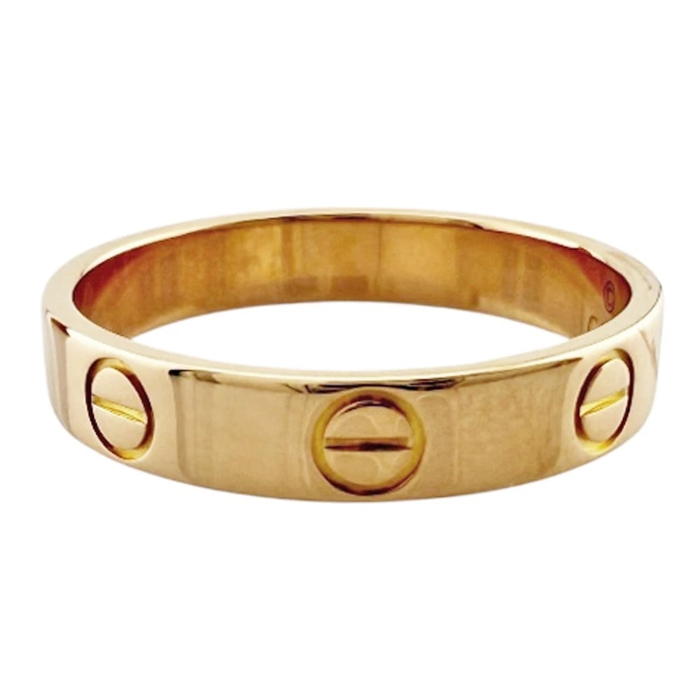 CARTIER RING K18 PINK GOLD: CARTIER Ring K18 Pink Gold Brand: CARTIER Type: Ring Material: K18 Pink Gold Color: Pink gold Size: US 6 1/8 Accessories: None Accessories Notice: When purchasing pre-owned goods, please r