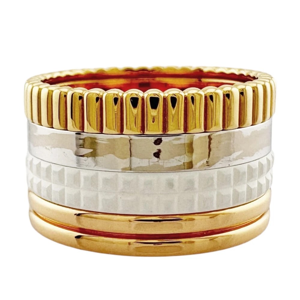 BOUCHERON RING K18 YELLOW WHITE GOLD QUATRE WHITE RING (1 of 3)
