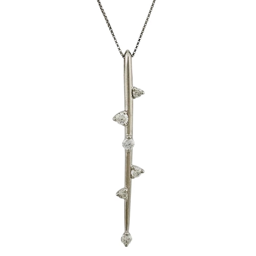 NECKLACE PT900PLATINUM PT850PLATINUM DIAMOND: Necklace Pt900Platinum Pt850Platinum diamond Brand: Unbranded Type: Necklace Material: Pt900Platinum Main Stone/Creation Natural Color: Silver Size: Size(CM) Total Length:41cm Chain