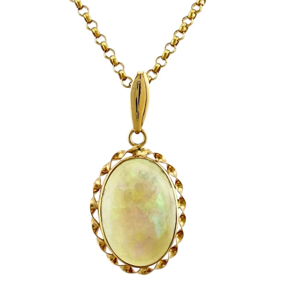 NECKLACE K18 YELLOW GOLD OPAL (1 of 5)