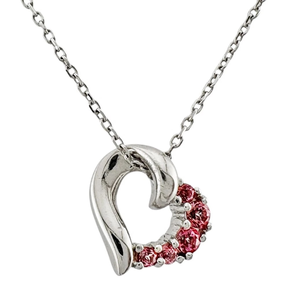 4? NECKLACE K18 WHITE GOLD TOPAZ HEART: 4? Necklace K18 white gold Topaz heart Brand: 4? Type: Necklace Material: K18 white gold Main Stone/Creation Topaz Color: Silver Size: Size(CM) Total Length:40cm Chain width:0.7mm Top:W9.5mm x H9.