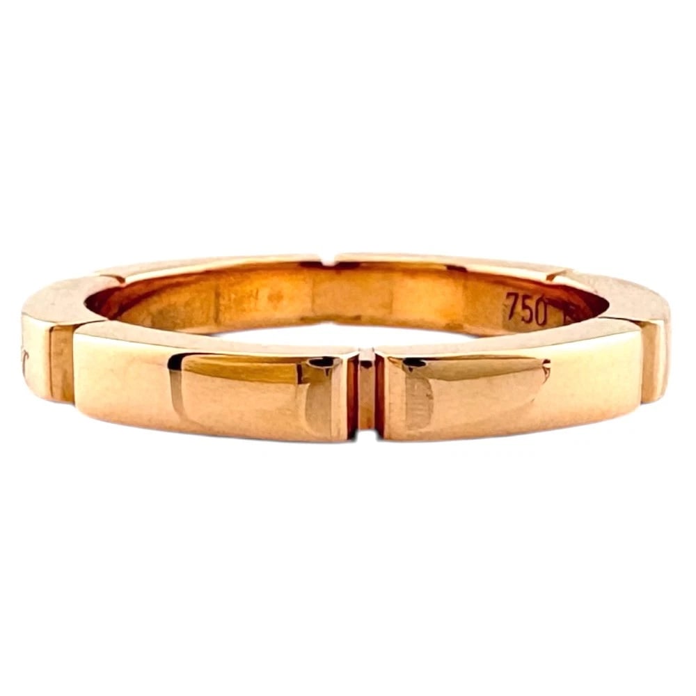 CARTIER RING K18 PINK GOLD: CARTIER Ring K18 Pink Gold Brand: CARTIER Type: Ring Material: K18 Pink Gold Color: Pink gold Size: US 4 1/2 Accessories: None Accessories Notice: When purchasing pre-owned goods, please