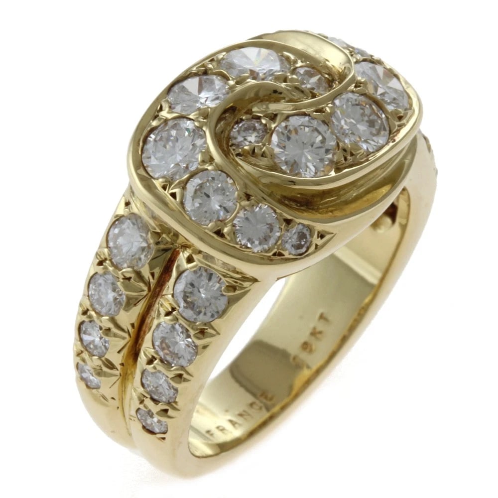 VAN CLEEF & ARPELS RING K18 YELLOW GOLD DIAMOND: Van Cleef & Arpels Ring K18 yellow gold diamond Brand: Van Cleef & Arpels Type: Ring Material: K18 yellow gold Main Stone/Creation Natural Color: gold Size: US 6 3/8 Accessories: None Acce