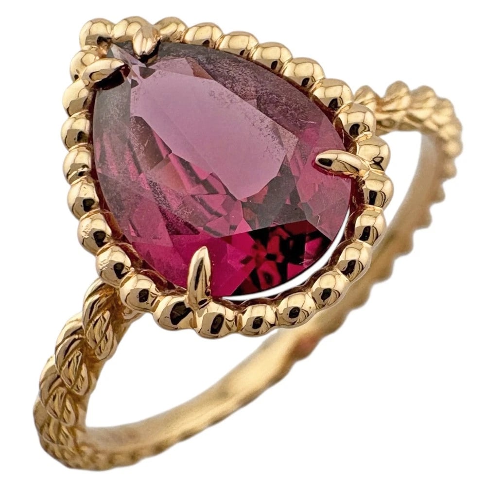 BOUCHERON RING K18 PINK RHODOLITE GARNET SERPENT (1 of 5)