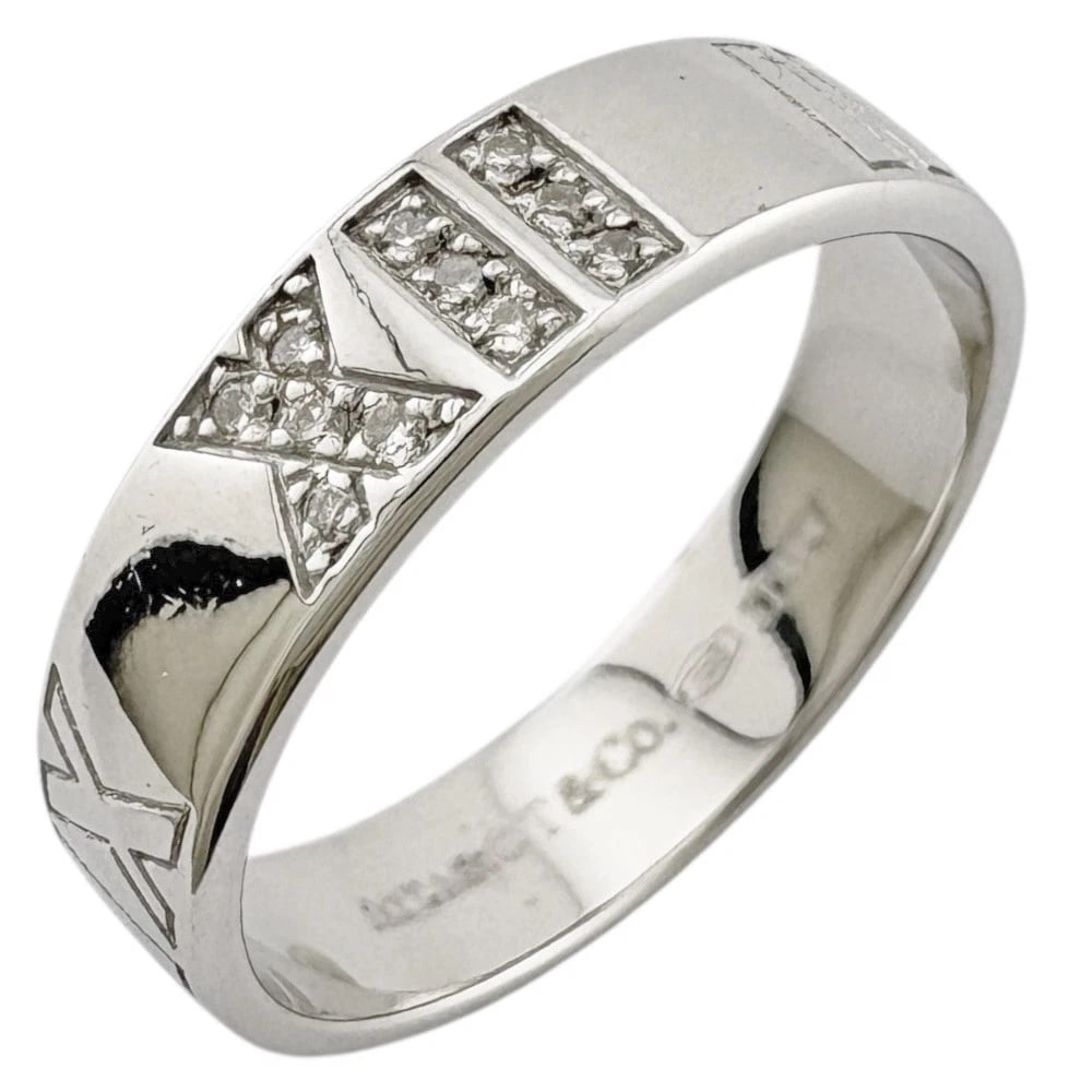 TIFFANY&CO. RING K18 WHITE GOLD: TIFFANY&Co. Ring K18 white gold Brand: Tiffany&co. Type: Ring Material: K18 white gold Main Stone/Creation Natural Color: Silver Size: US 7 Accessories: None Accessories Notice: When purch