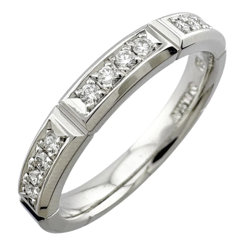 RING K18 WHITE GOLD DIAMOND: Ring K18 white gold diamond Brand: Unbranded Type: Ring Material: K18 white gold Main Stone/Creation Natural Color: Silver Size: US 5 3/8 Accessories: None Accessories Notice: When purchas