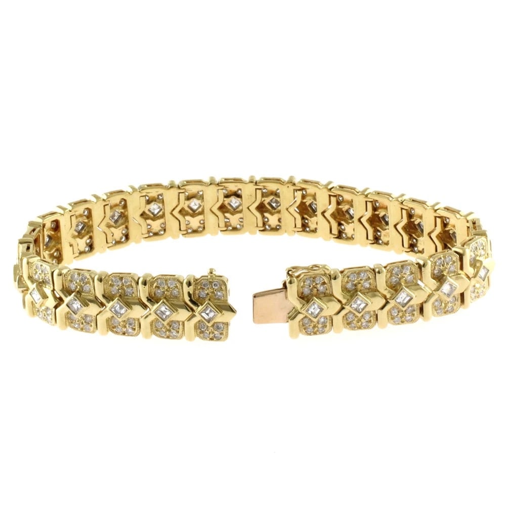 BRACELET K18 YELLOW GOLD DIAMOND (1 of 3)