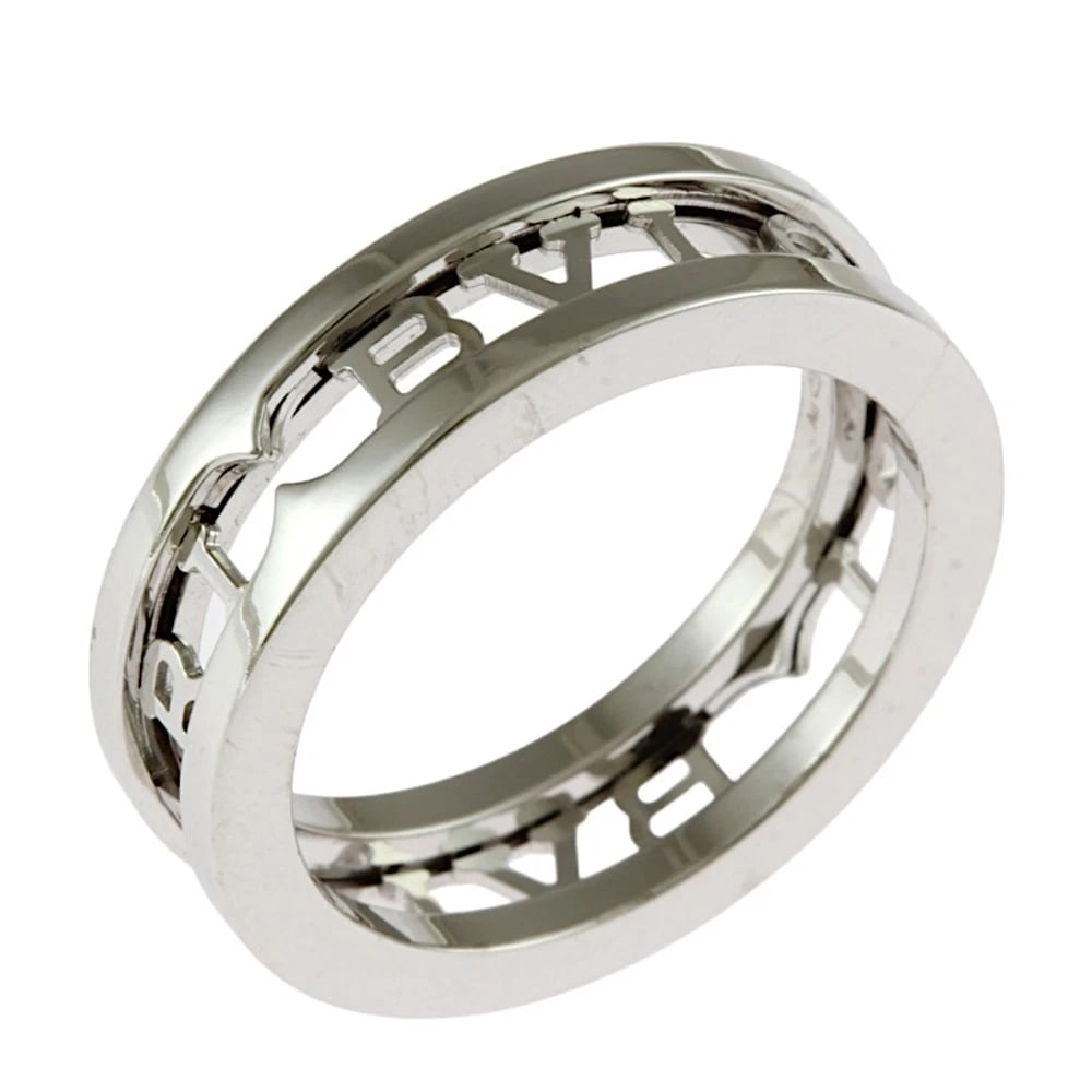 BVLGARI RING K18WG B-ZERO.1 B-ZERO ONE OPEN LOGO SPIRAL: BVLGARI Ring K18WG B-zero.1 B-zero One Open Logo Spiral Brand: BVLGARI Type: Ring Material: K18 white gold Color: Silver Size: US 5 1/2 Accessories: None Accessories Notice: When purchasin