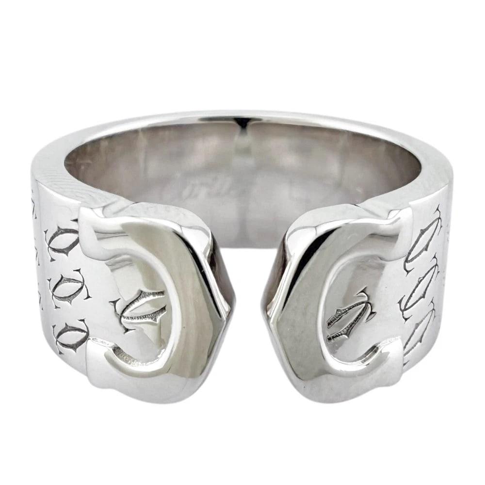 CARTIER RING K18 WHITE GOLD: CARTIER Ring K18 white gold Brand: CARTIER Type: Ring Material: K18 white gold Color: Silver Size: US 5 Accessories: None Accessories Notice: When purchasing pre-owned goods, please refer