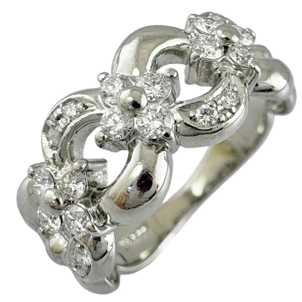 RING PT900PLATINUM DIAMOND: Ring Pt900Platinum diamond Brand: Unbranded Type: Ring Material: Pt900Platinum Main Stone/Creation Natural Color: Silver Size: US 5 3/8 Accessories: None Accessories Notice: When purchasin